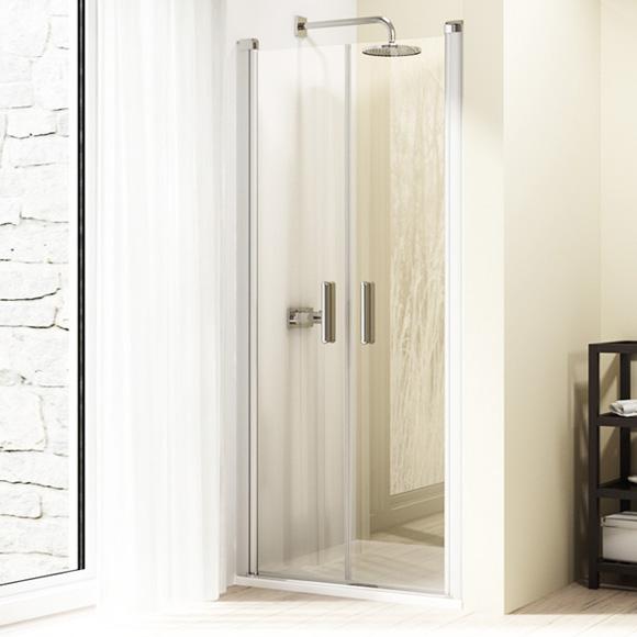 dušas durvis Design elegance, 900 mm, h=1900, matēts sudrabs/caurspīdīgs stikls